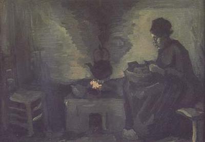 Vincent Van Gogh Peasant Woman near the Hearth (mk06) oil painting image